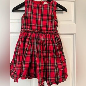 Girls J.Crew Red Tartan Plaid Dress - size 6